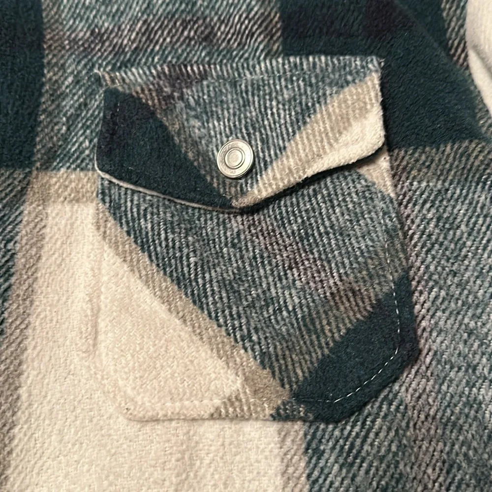 BB Dakota by Steve Madden Plaid Shacket Evergreen Plaid Size Medium - Picture 8 of 15